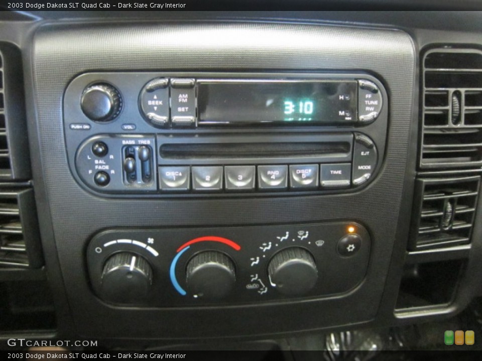 Dark Slate Gray Interior Controls for the 2003 Dodge Dakota SLT Quad Cab #52312449