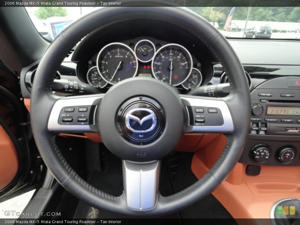 Tan Interior Steering Wheel for the 2006 Mazda MX-5 Miata Grand Touring Roadster #52313100
