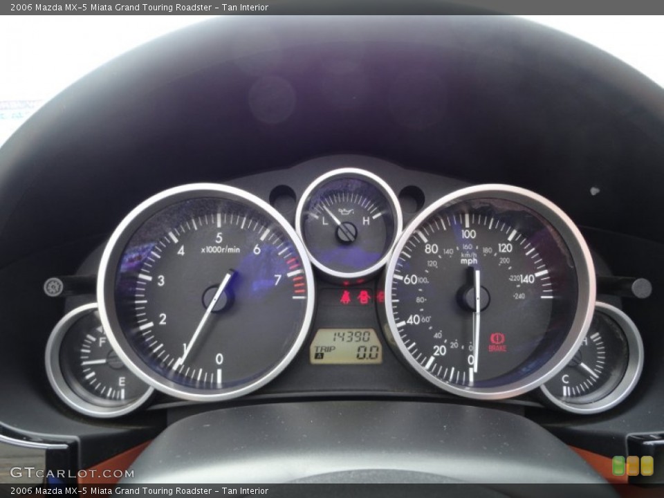 Tan Interior Gauges for the 2006 Mazda MX-5 Miata Grand Touring Roadster #52313145