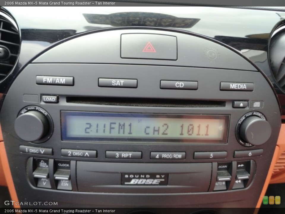 Tan Interior Controls for the 2006 Mazda MX-5 Miata Grand Touring Roadster #52313178