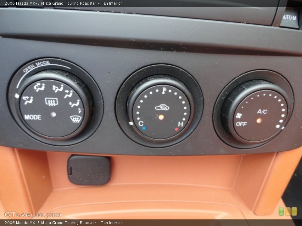 Tan Interior Controls for the 2006 Mazda MX-5 Miata Grand Touring Roadster #52313193