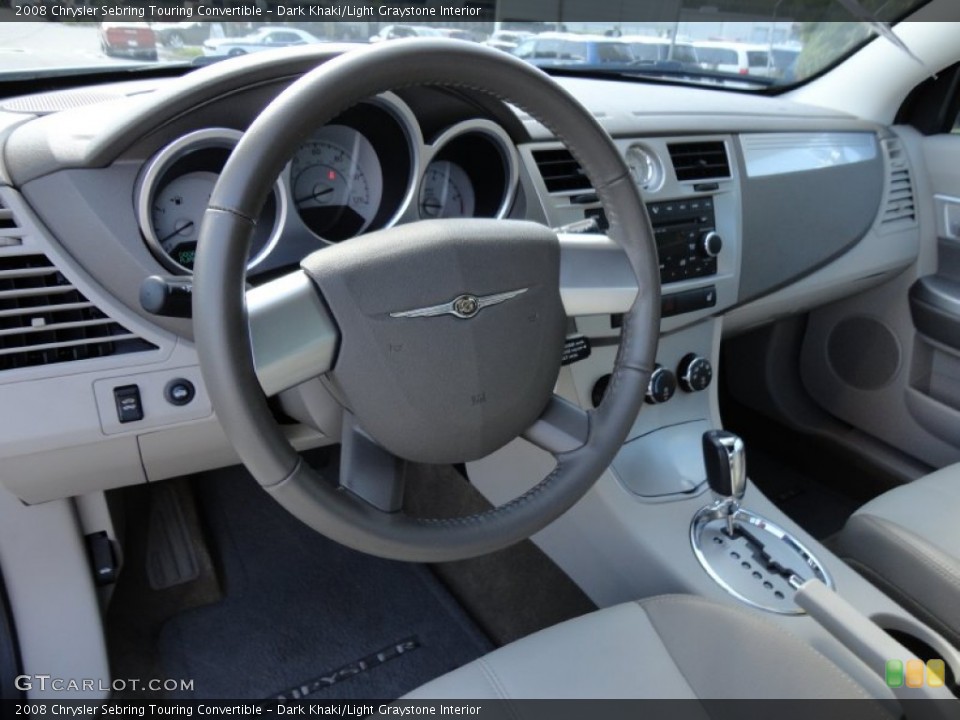 Dark Khaki/Light Graystone Interior Dashboard for the 2008 Chrysler Sebring Touring Convertible #52315116