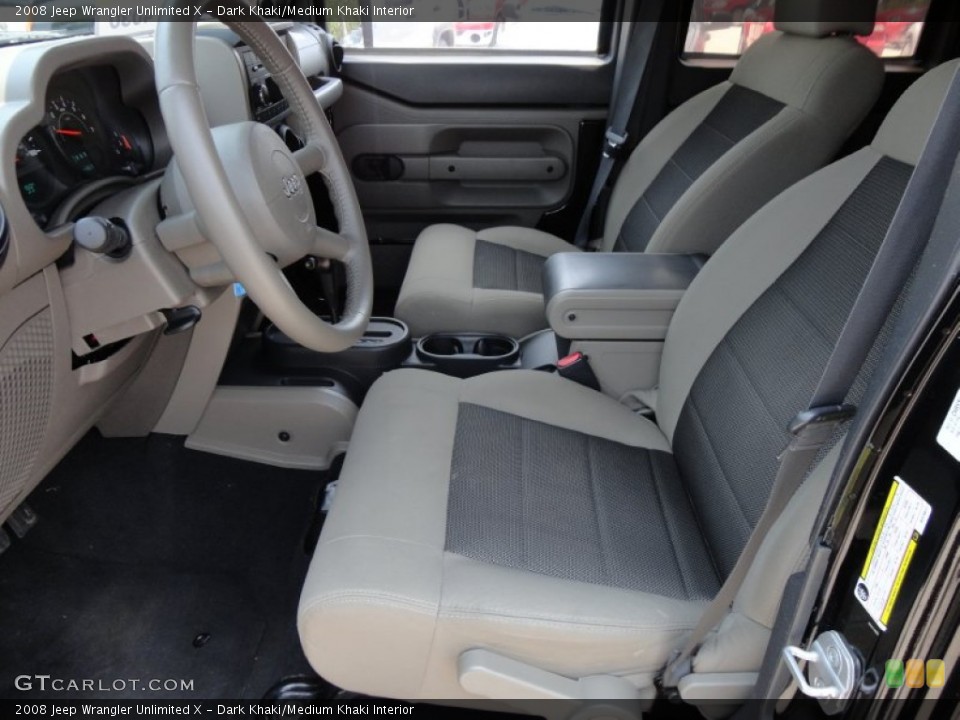 Dark Khaki/Medium Khaki Interior Photo for the 2008 Jeep Wrangler Unlimited X #52316418