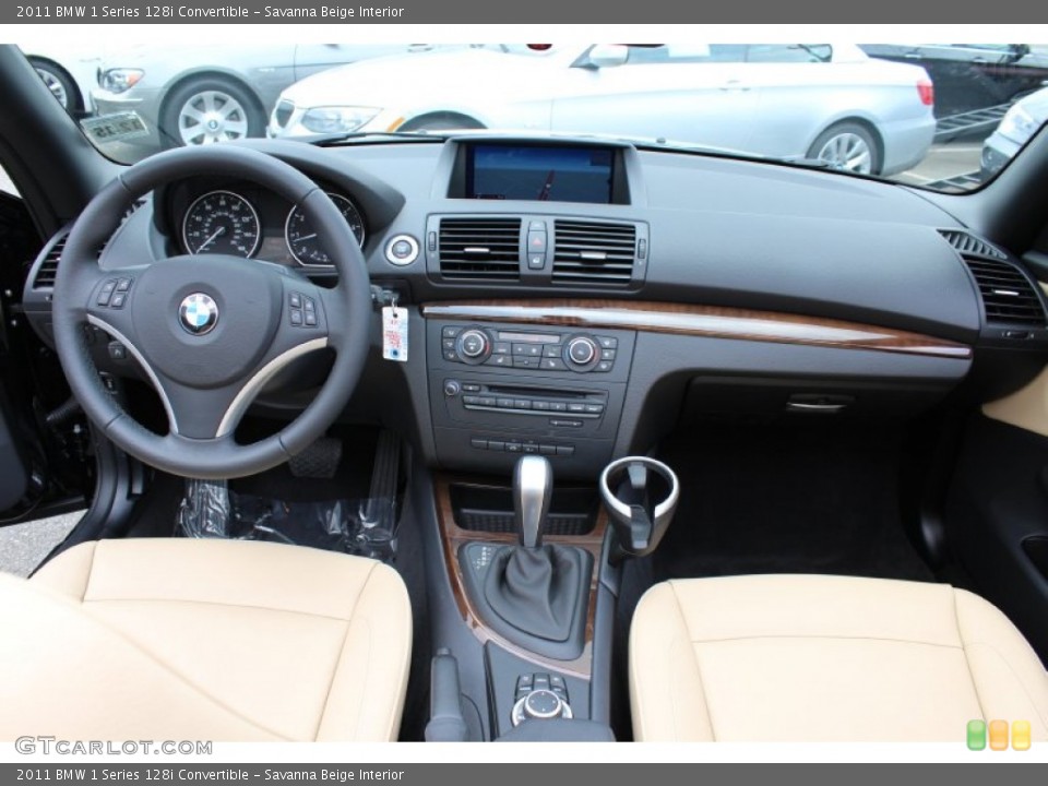 Savanna Beige Interior Dashboard for the 2011 BMW 1 Series 128i Convertible #52316796