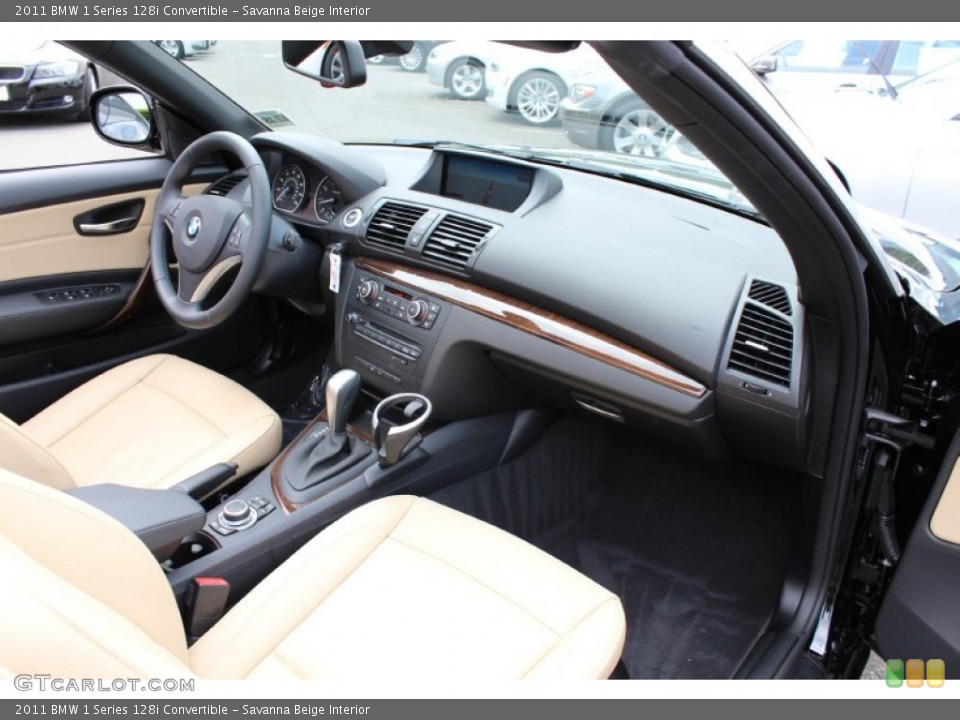 Savanna Beige Interior Dashboard for the 2011 BMW 1 Series 128i Convertible #52316946