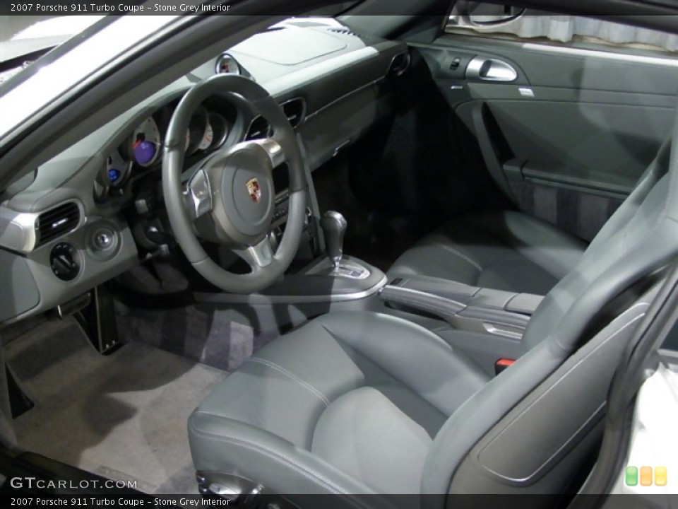 Stone Grey Interior Photo for the 2007 Porsche 911 Turbo Coupe #52318