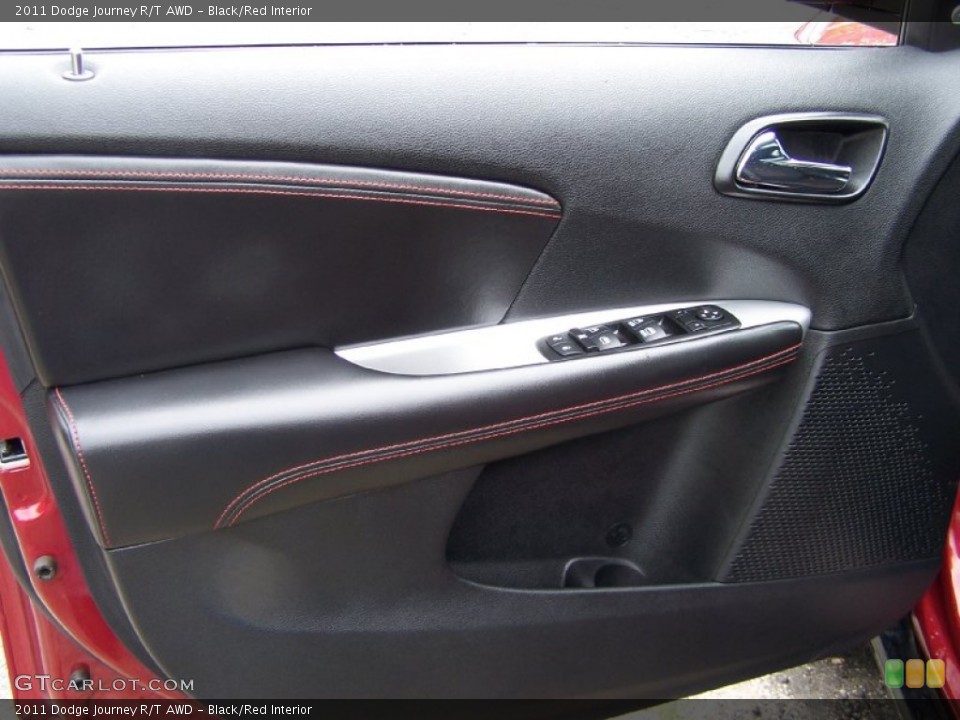 Black/Red Interior Door Panel for the 2011 Dodge Journey R/T AWD #52319619
