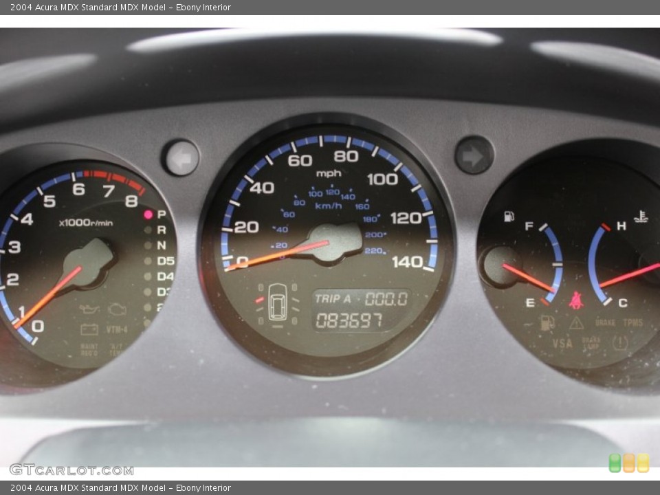 Ebony Interior Gauges for the 2004 Acura MDX  #52319685
