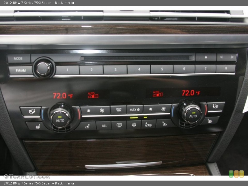 Black Interior Controls for the 2012 BMW 7 Series 750i Sedan #52321017