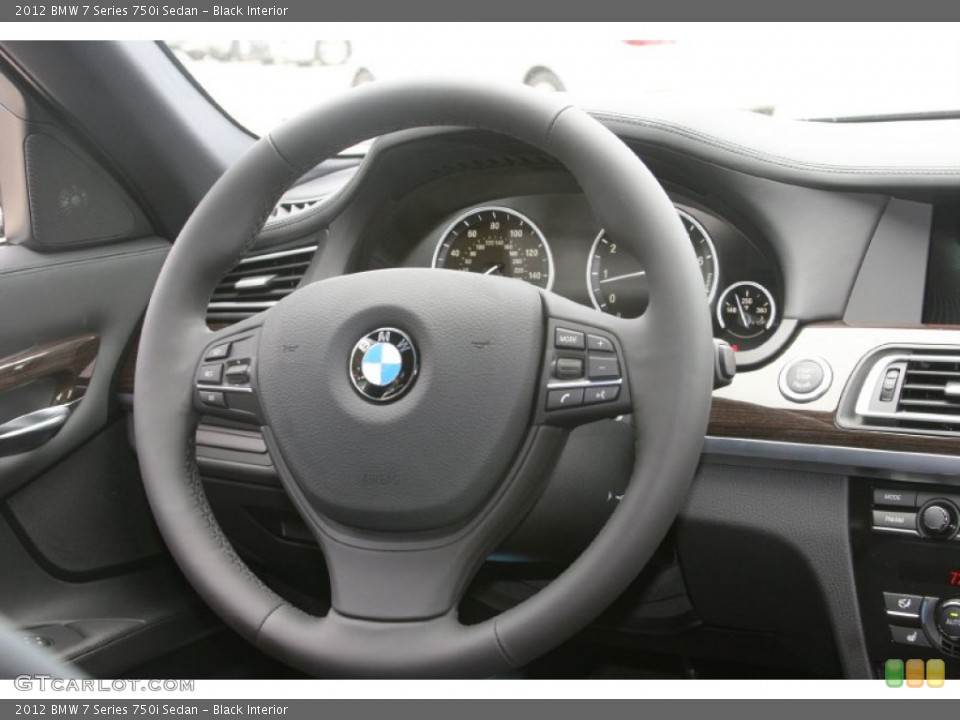 Black Interior Steering Wheel for the 2012 BMW 7 Series 750i Sedan #52321194