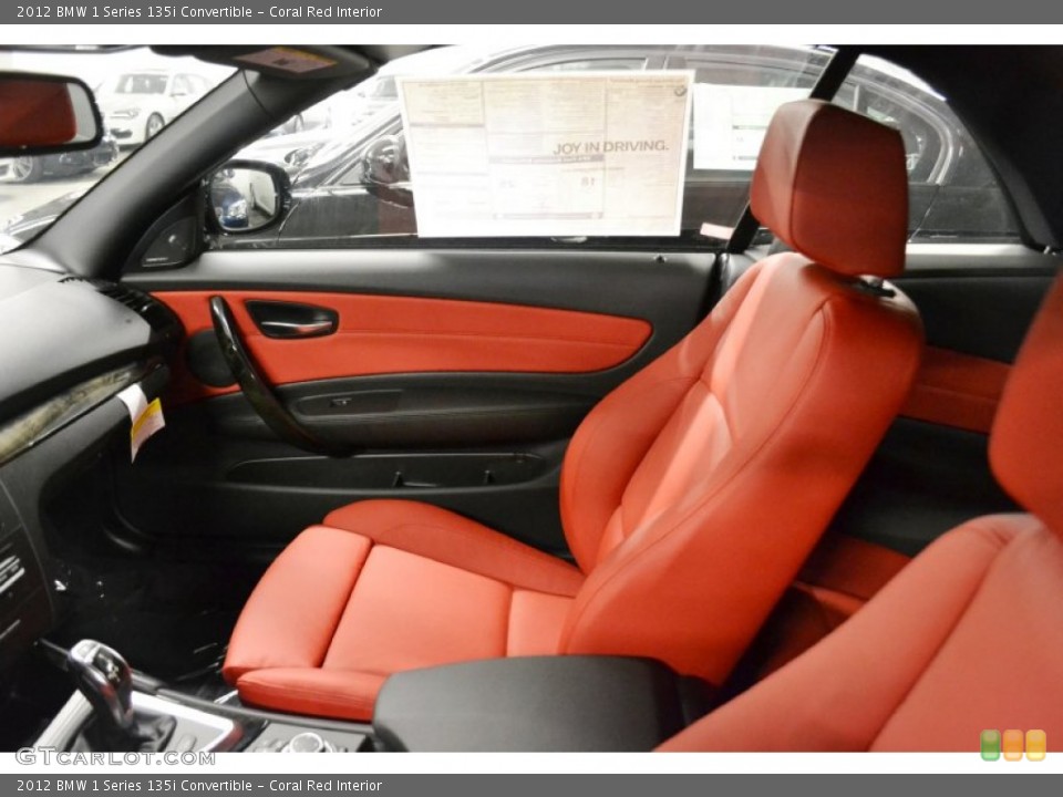 Coral Red Interior Photo for the 2012 BMW 1 Series 135i Convertible #52321344
