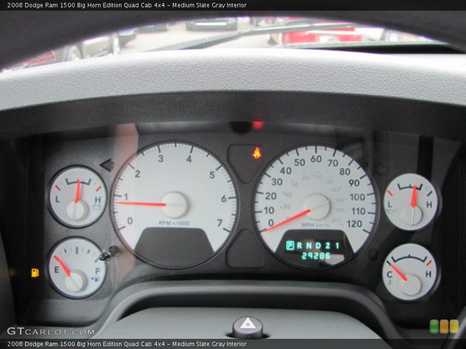 Medium Slate Gray Interior Gauges for the 2008 Dodge Ram 1500 Big Horn Edition Quad Cab 4x4 #52324020