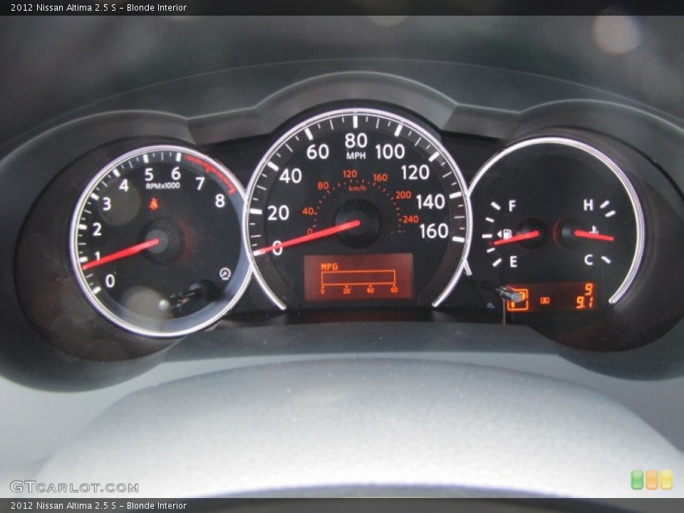 Blonde Interior Gauges for the 2012 Nissan Altima 2.5 S #52324689