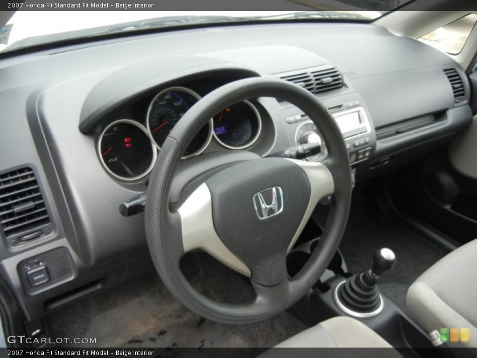 Beige 2007 Honda Fit Interiors