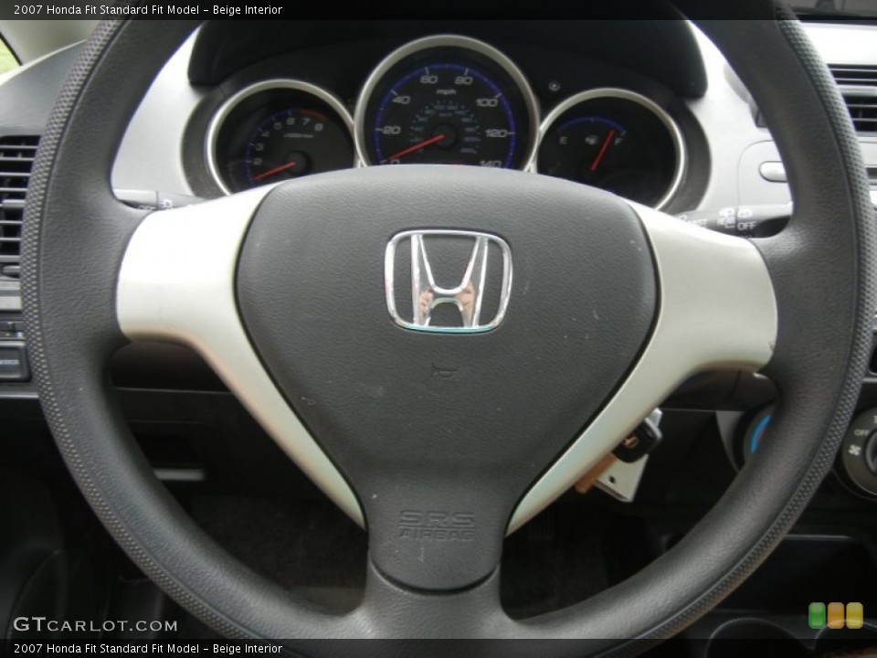 Beige Interior Steering Wheel for the 2007 Honda Fit  #52324890