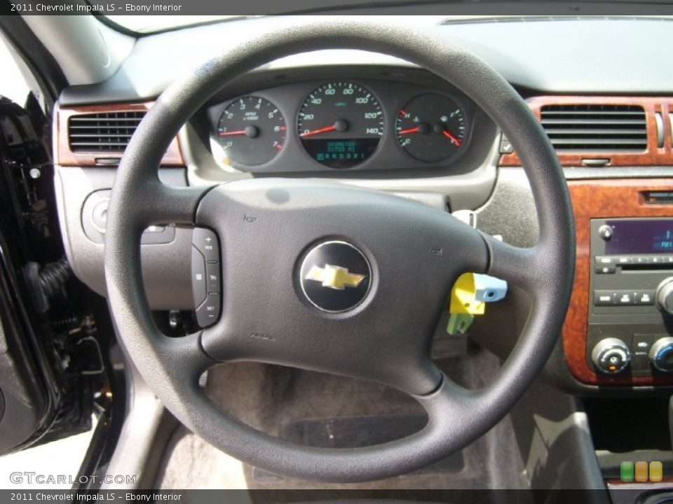Ebony Interior Steering Wheel for the 2011 Chevrolet Impala LS #52325220