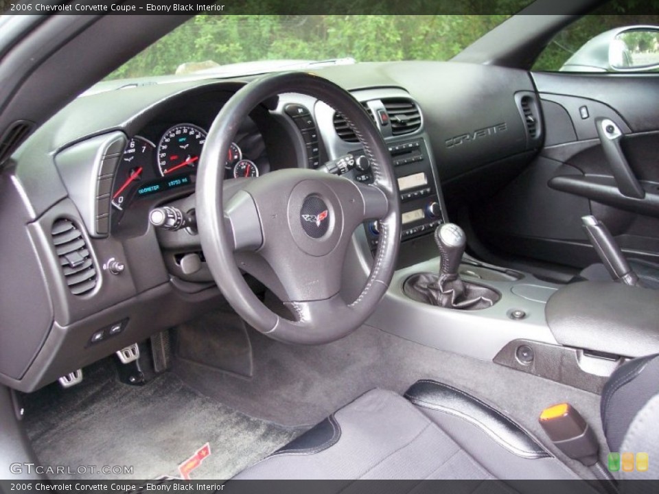 Ebony Black Interior Prime Interior for the 2006 Chevrolet Corvette Coupe #52326669