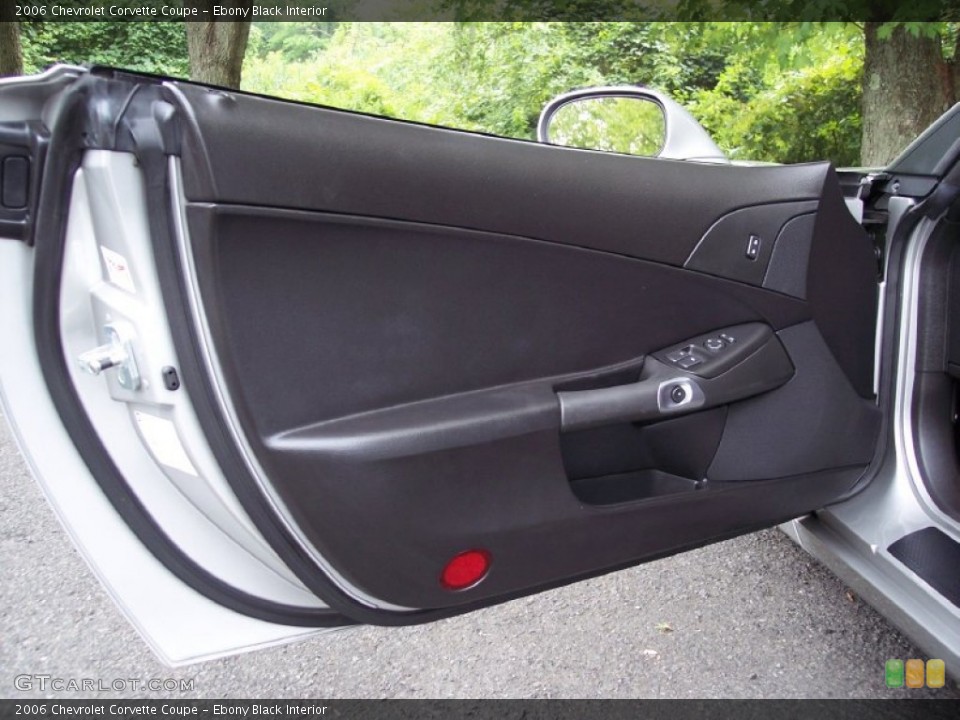 Ebony Black Interior Door Panel for the 2006 Chevrolet Corvette Coupe #52326747