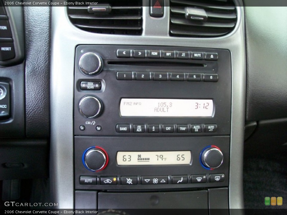 Ebony Black Interior Controls for the 2006 Chevrolet Corvette Coupe #52327074