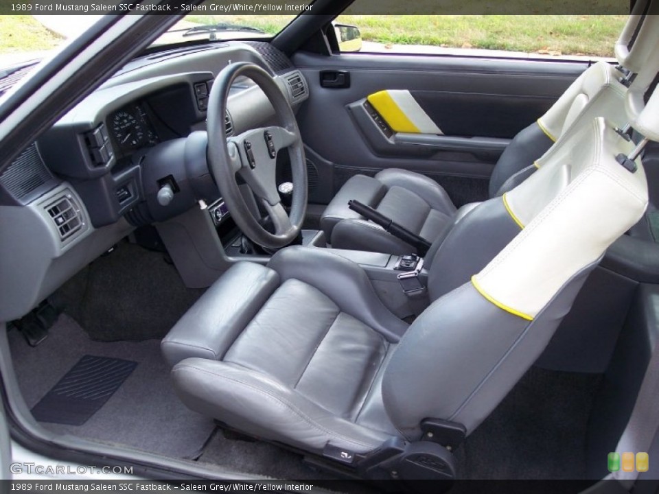 Saleen Grey/White/Yellow Interior Photo for the 1989 Ford Mustang Saleen SSC Fastback #52329150