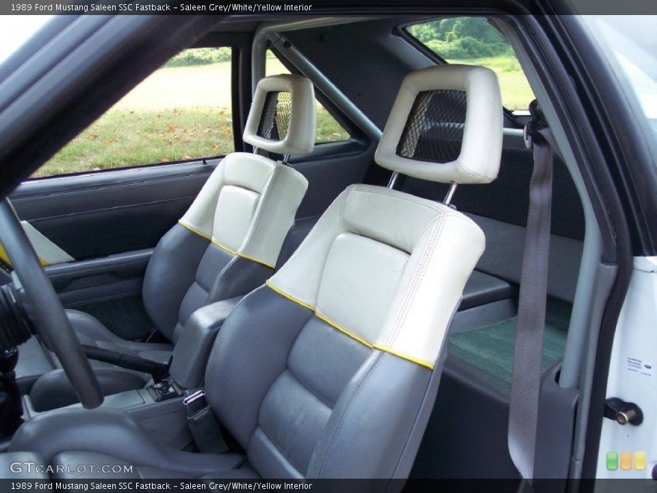 Saleen Grey/White/Yellow Interior Photo for the 1989 Ford Mustang Saleen SSC Fastback #52329165