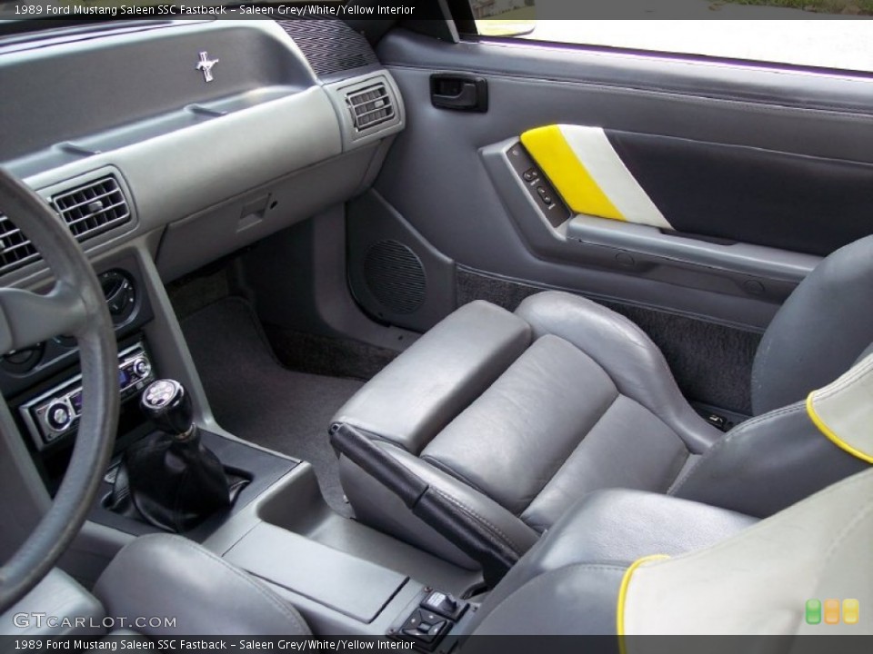 Saleen Grey/White/Yellow Interior Photo for the 1989 Ford Mustang Saleen SSC Fastback #52329180