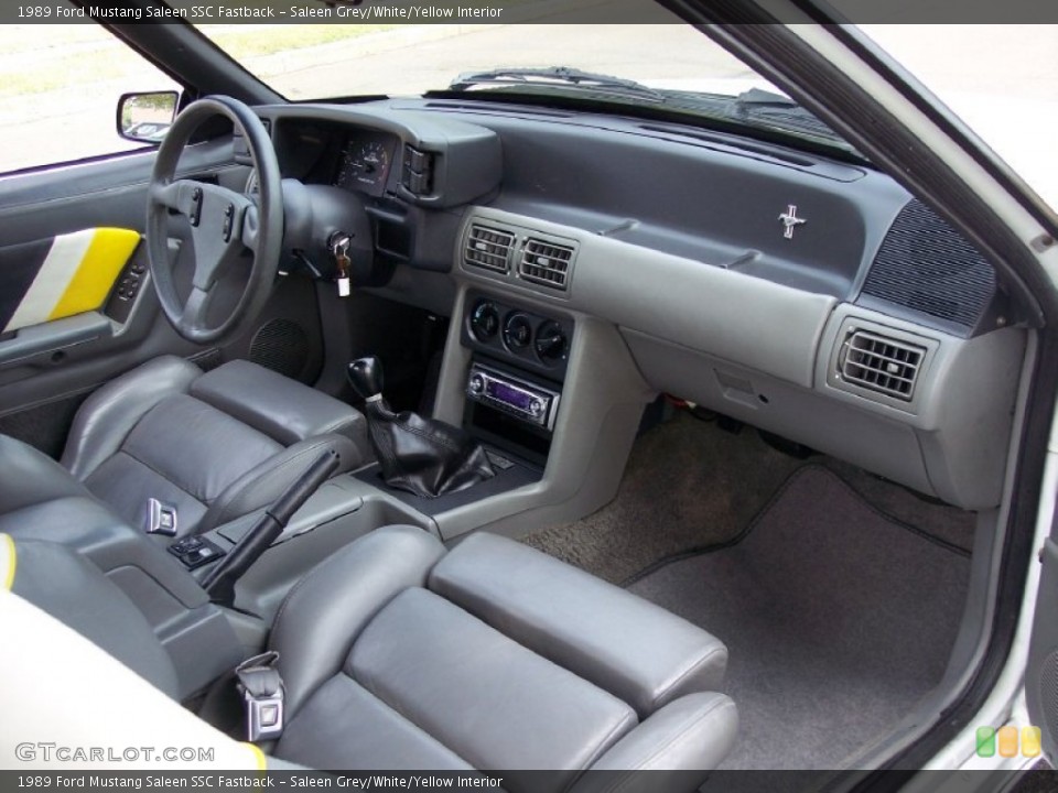Saleen Grey/White/Yellow Interior Dashboard for the 1989 Ford Mustang Saleen SSC Fastback #52329237