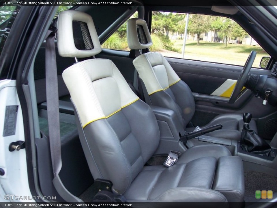 Saleen Grey/White/Yellow Interior Photo for the 1989 Ford Mustang Saleen SSC Fastback #52329249