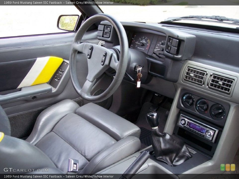 Saleen Grey/White/Yellow Interior Dashboard for the 1989 Ford Mustang Saleen SSC Fastback #52329267