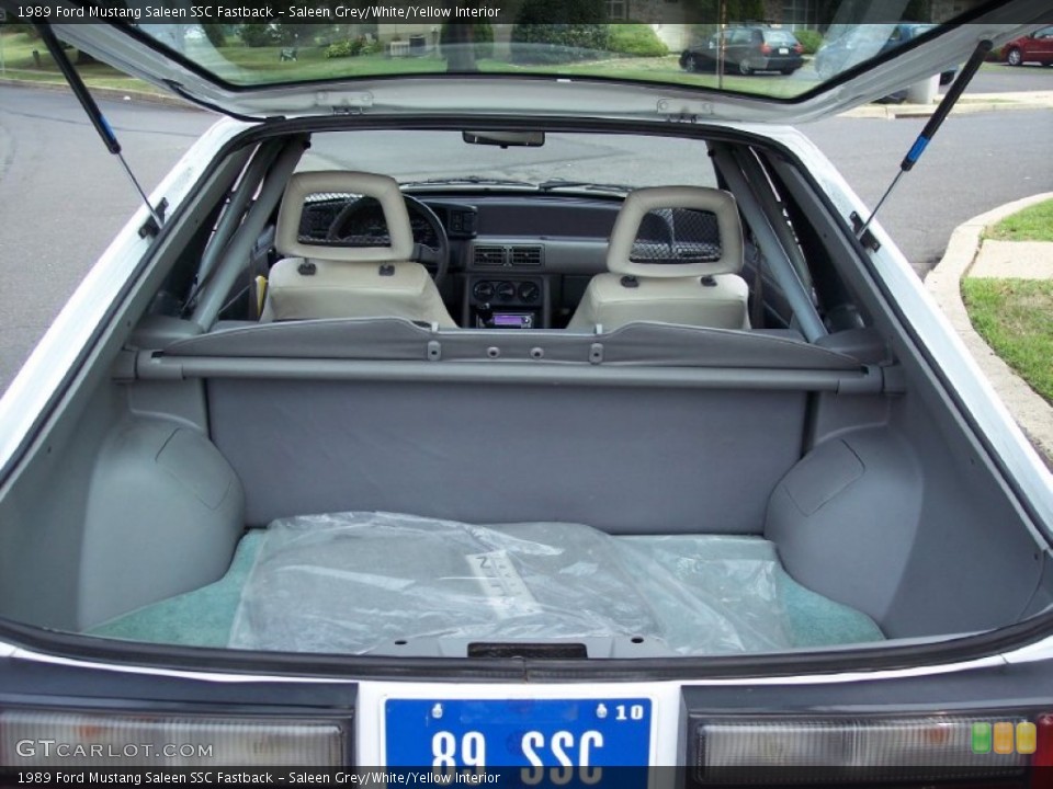 Saleen Grey/White/Yellow Interior Trunk for the 1989 Ford Mustang Saleen SSC Fastback #52329312