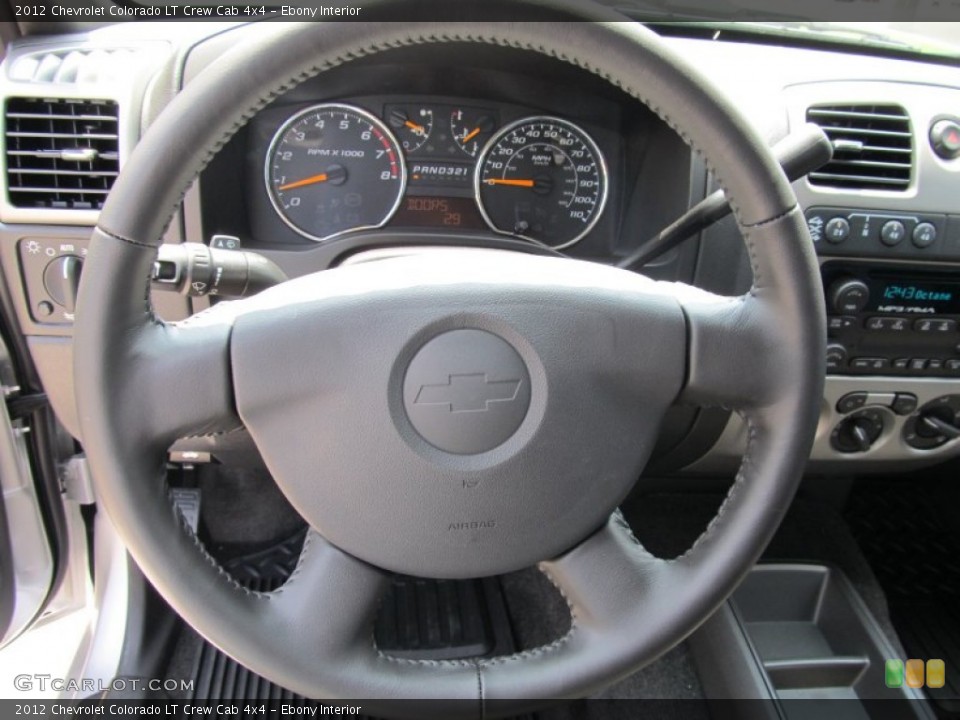 Ebony Interior Steering Wheel for the 2012 Chevrolet Colorado LT Crew Cab 4x4 #52329672