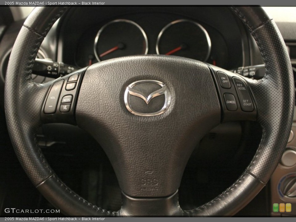Black Interior Steering Wheel for the 2005 Mazda MAZDA6 i Sport Hatchback #52331529