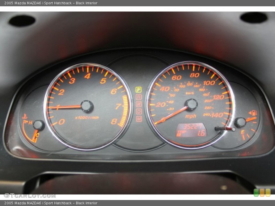 Black Interior Gauges for the 2005 Mazda MAZDA6 i Sport Hatchback #52331544