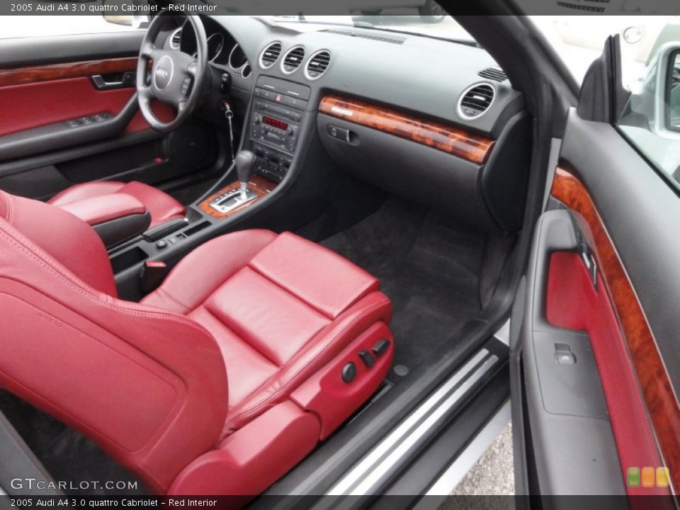 Red Interior Dashboard for the 2005 Audi A4 3.0 quattro Cabriolet #52333419