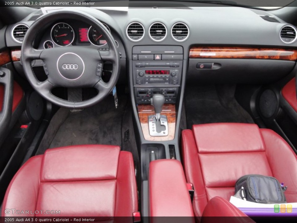 Red Interior Dashboard for the 2005 Audi A4 3.0 quattro Cabriolet #52333515