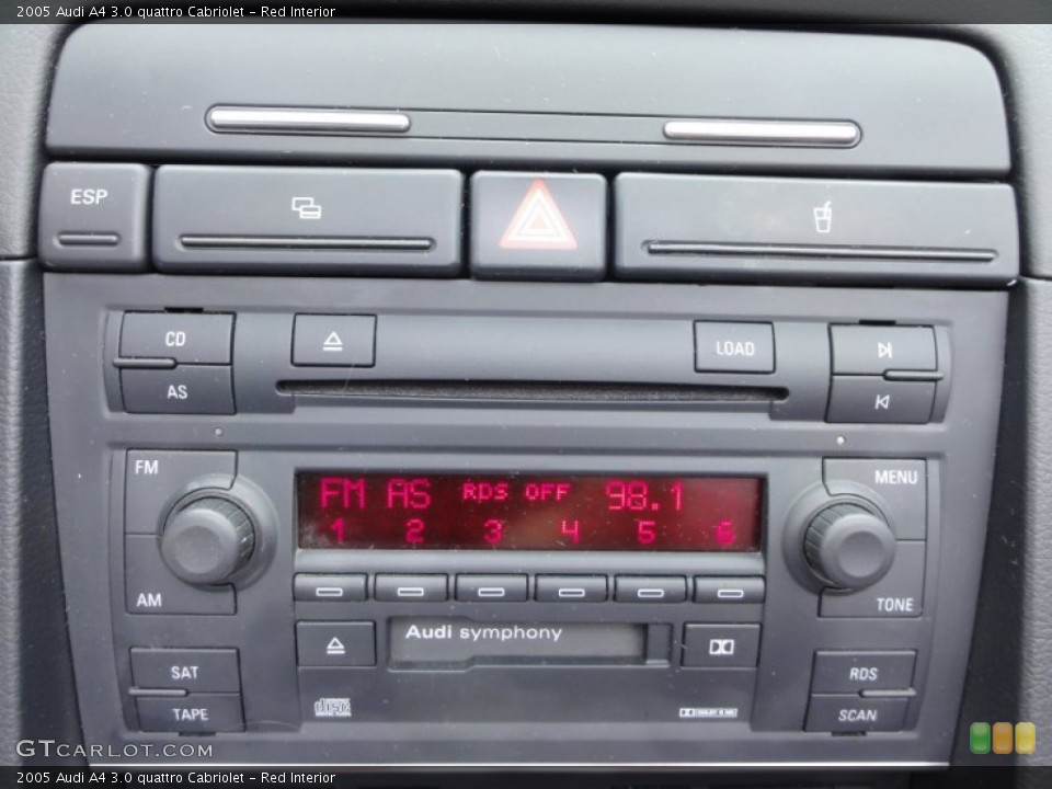 Red Interior Controls for the 2005 Audi A4 3.0 quattro Cabriolet #52333665