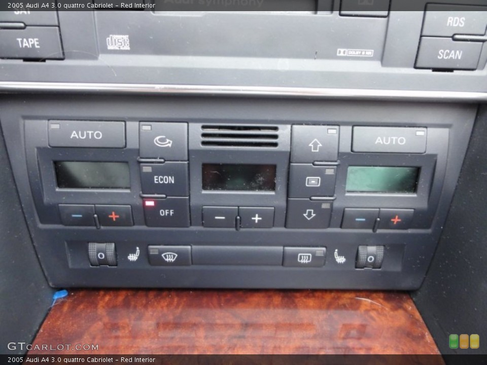 Red Interior Controls for the 2005 Audi A4 3.0 quattro Cabriolet #52333680