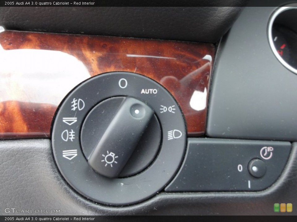 Red Interior Controls for the 2005 Audi A4 3.0 quattro Cabriolet #52333776