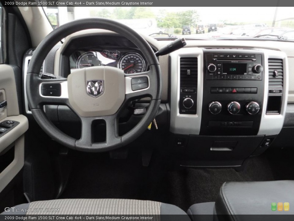 Dark Slate/Medium Graystone Interior Dashboard for the 2009 Dodge Ram 1500 SLT Crew Cab 4x4 #52334779