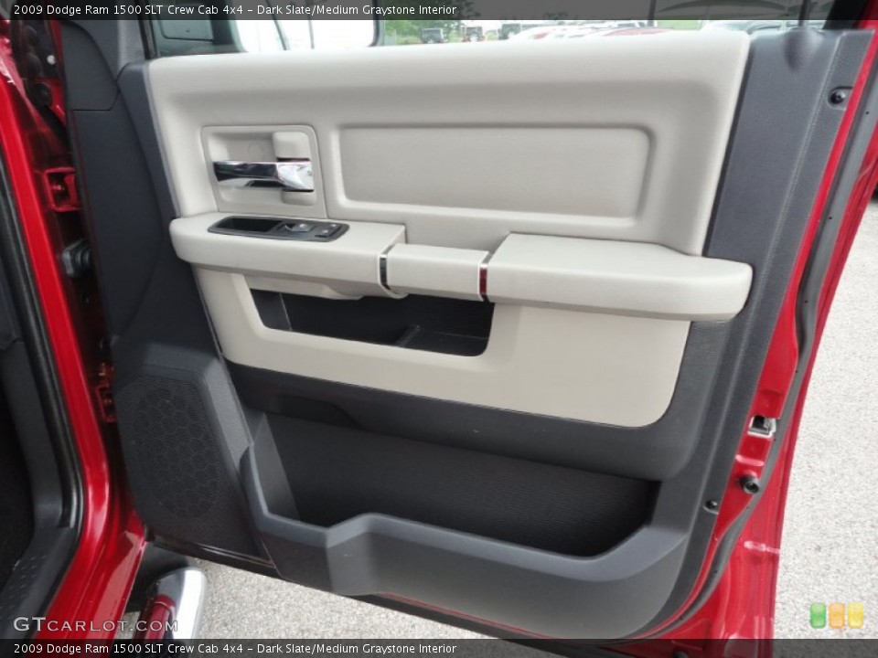 Dark Slate/Medium Graystone Interior Door Panel for the 2009 Dodge Ram 1500 SLT Crew Cab 4x4 #52334901