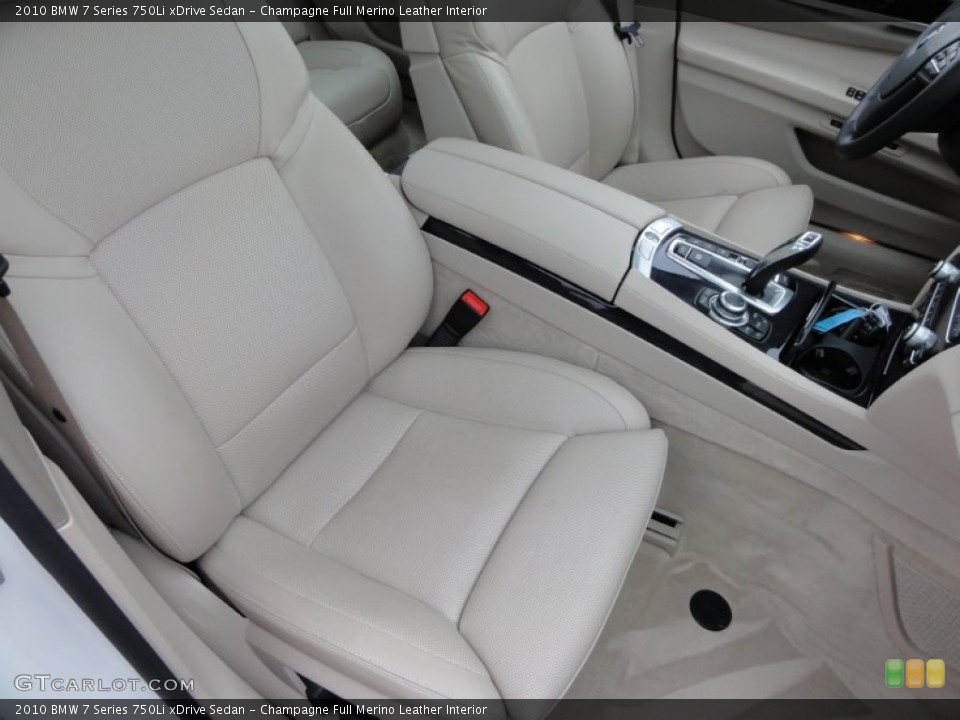 Champagne Full Merino Leather Interior Photo for the 2010 BMW 7 Series 750Li xDrive Sedan #52334910