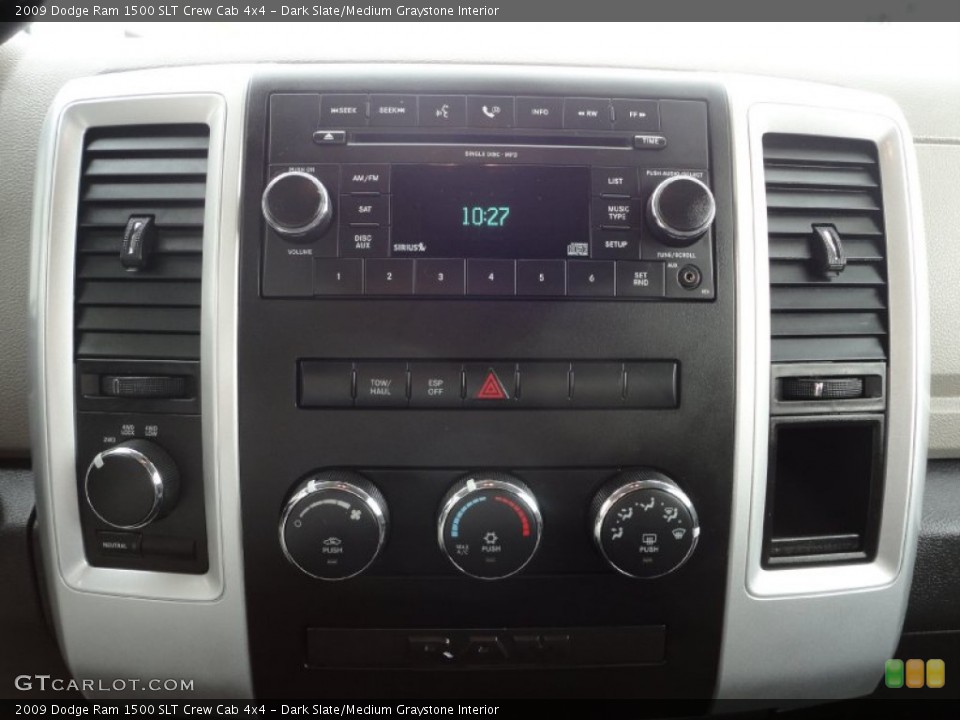 Dark Slate/Medium Graystone Interior Controls for the 2009 Dodge Ram 1500 SLT Crew Cab 4x4 #52334919