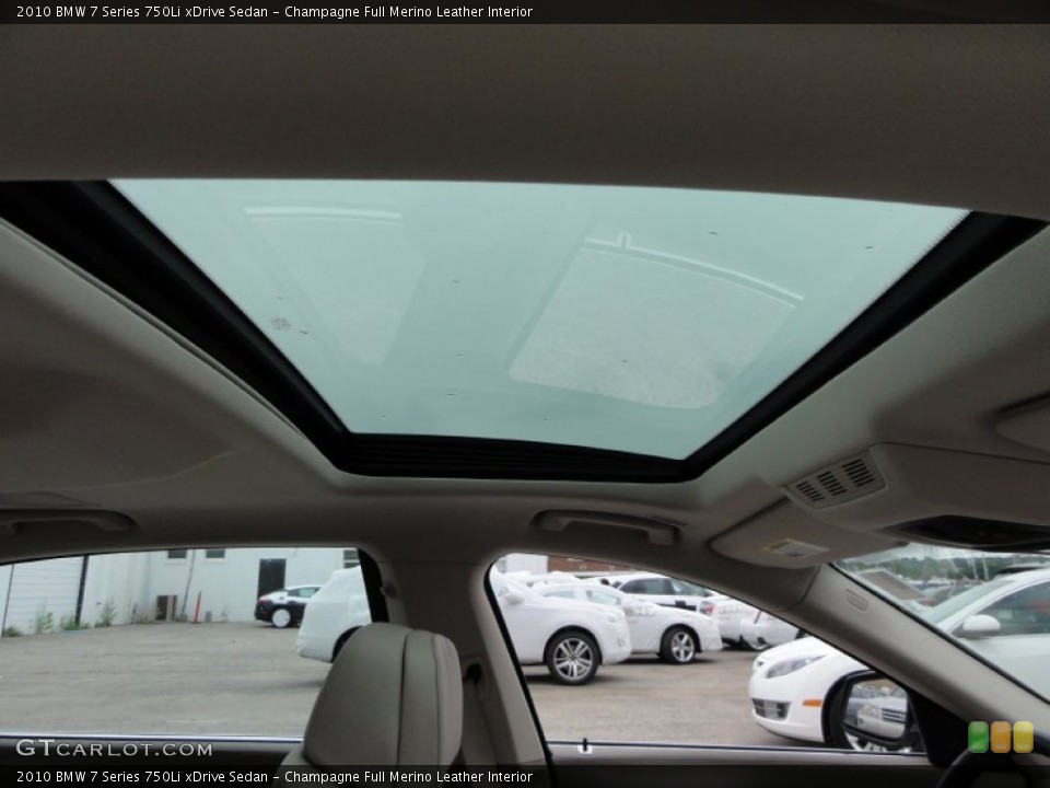 Champagne Full Merino Leather Interior Sunroof for the 2010 BMW 7 Series 750Li xDrive Sedan #52334925