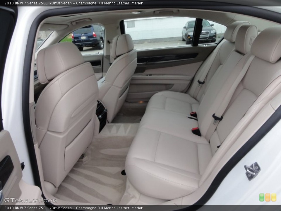 Champagne Full Merino Leather Interior Photo for the 2010 BMW 7 Series 750Li xDrive Sedan #52335000