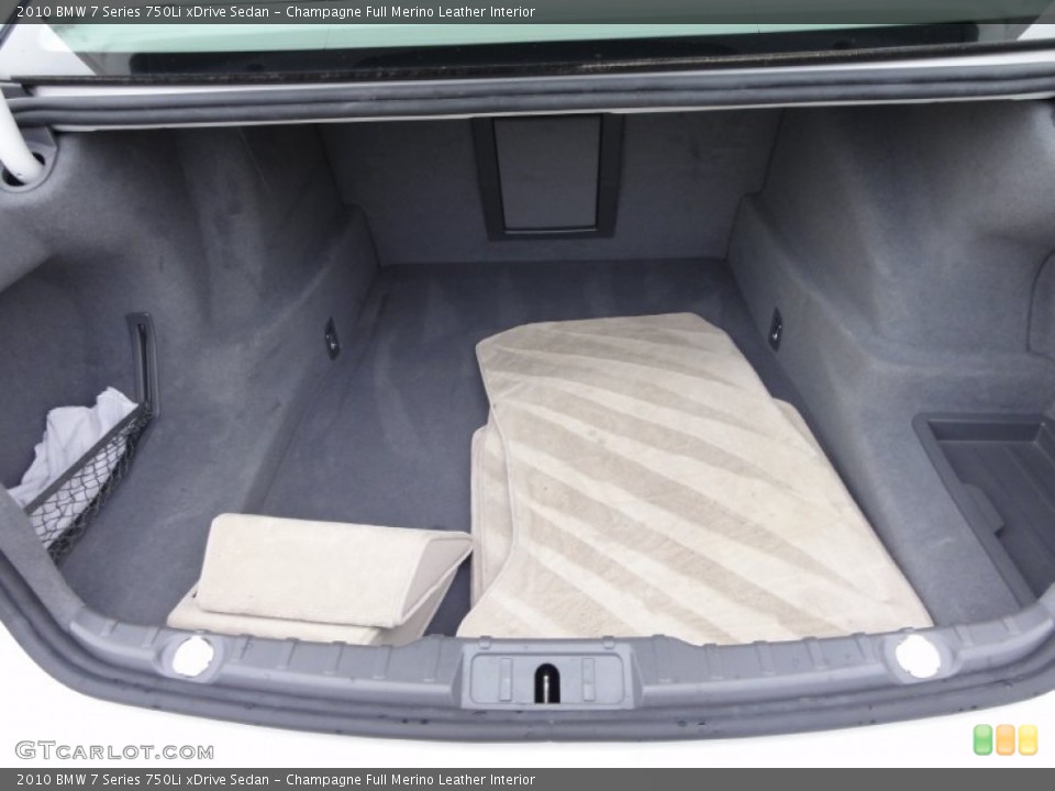 Champagne Full Merino Leather Interior Trunk for the 2010 BMW 7 Series 750Li xDrive Sedan #52335060
