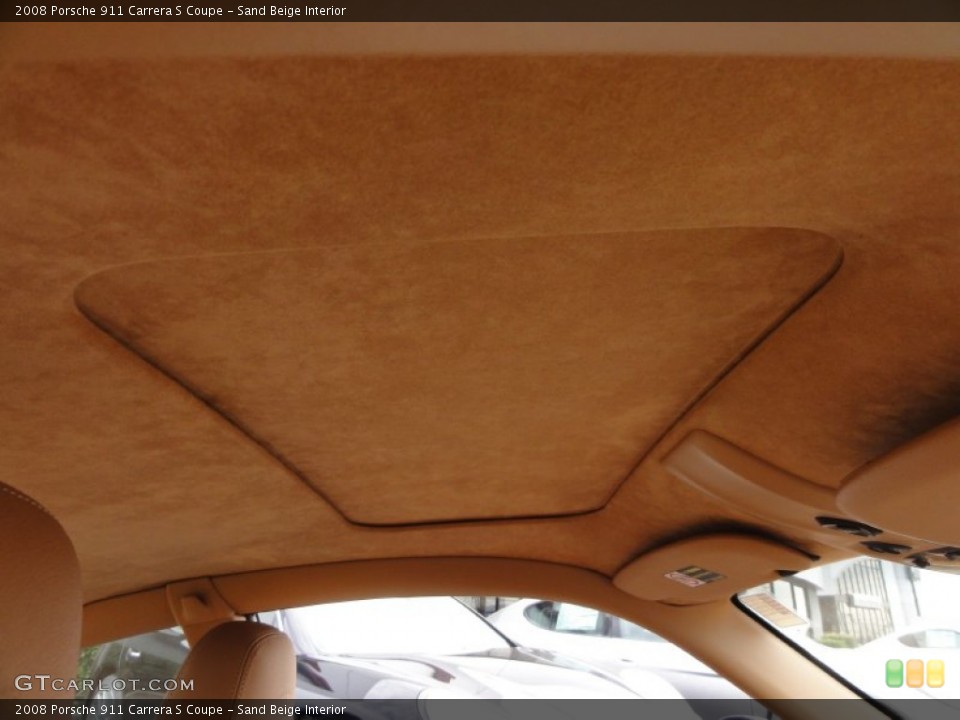 Sand Beige Interior Sunroof for the 2008 Porsche 911 Carrera S Coupe #52336485