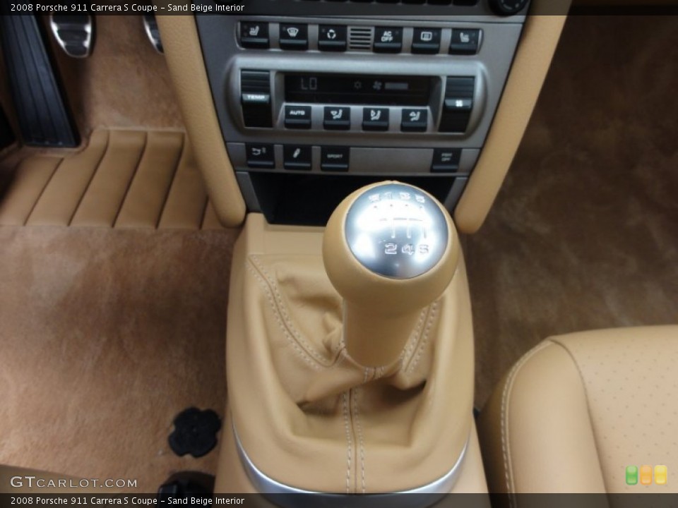 Sand Beige Interior Transmission for the 2008 Porsche 911 Carrera S Coupe #52336650