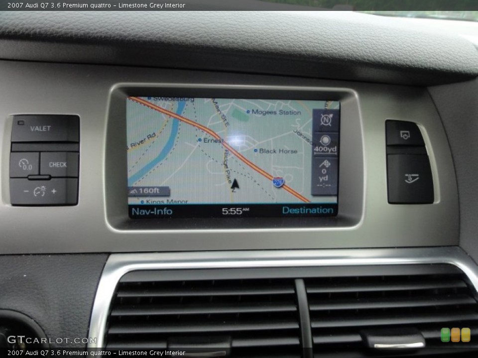 Limestone Grey Interior Navigation for the 2007 Audi Q7 3.6 Premium quattro #52337244