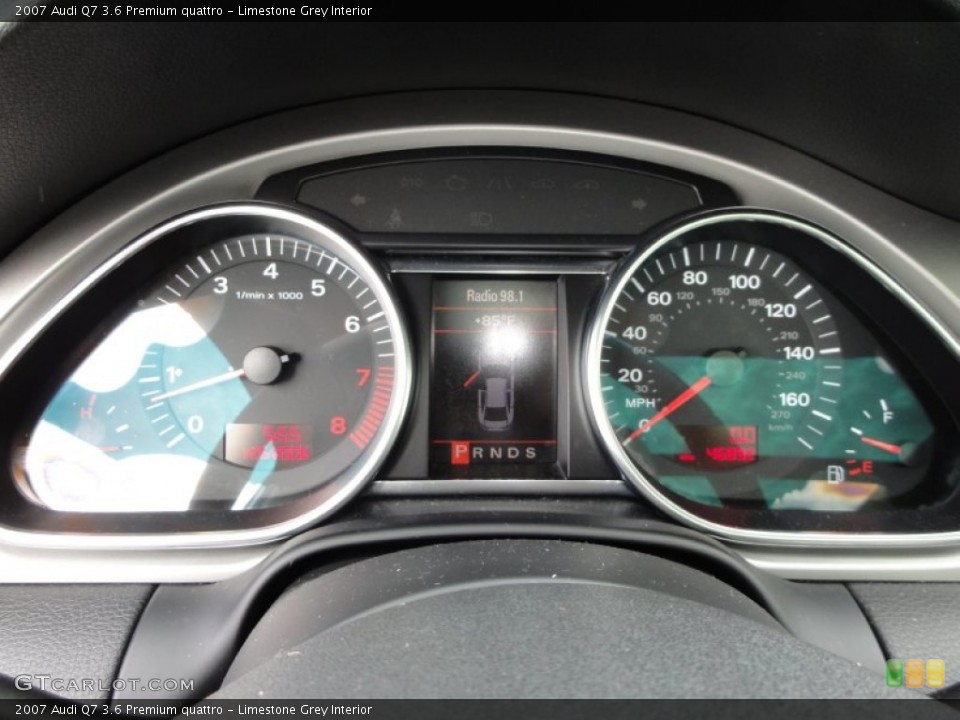 Limestone Grey Interior Gauges for the 2007 Audi Q7 3.6 Premium quattro #52337316