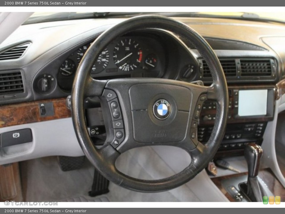 Grey Interior Steering Wheel for the 2000 BMW 7 Series 750iL Sedan #52338117